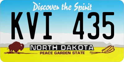 ND license plate KVI435