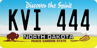 ND license plate KVI444