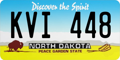 ND license plate KVI448