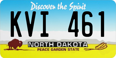 ND license plate KVI461