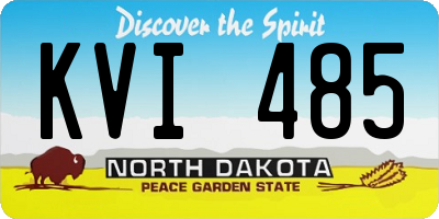 ND license plate KVI485
