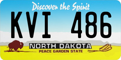 ND license plate KVI486