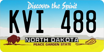 ND license plate KVI488