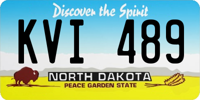ND license plate KVI489