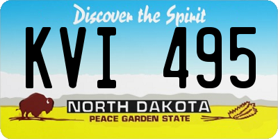 ND license plate KVI495