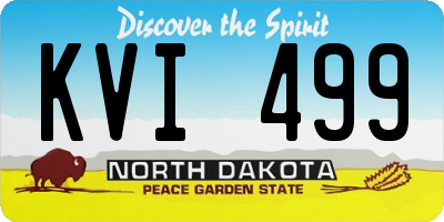 ND license plate KVI499