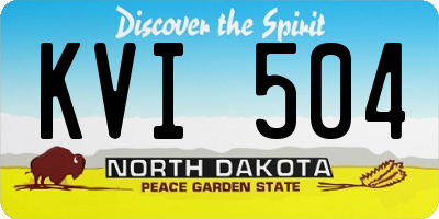 ND license plate KVI504