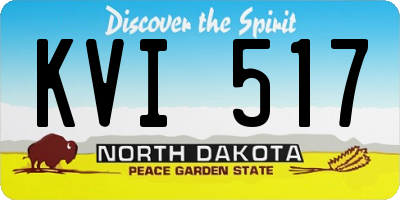 ND license plate KVI517