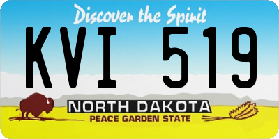 ND license plate KVI519
