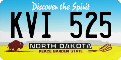 ND license plate KVI525