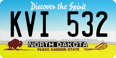 ND license plate KVI532