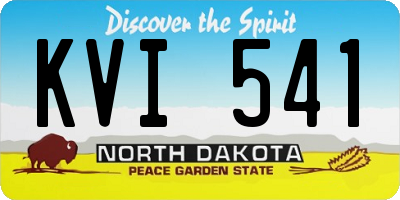 ND license plate KVI541