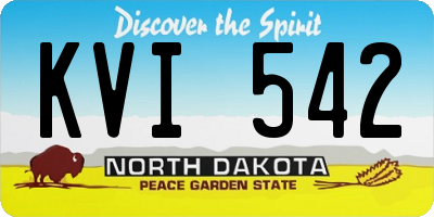 ND license plate KVI542