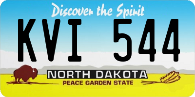 ND license plate KVI544