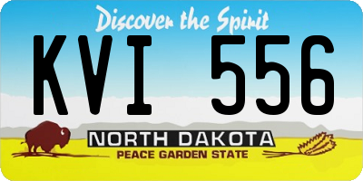 ND license plate KVI556