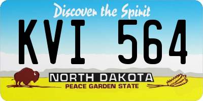 ND license plate KVI564