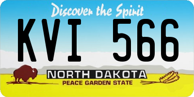 ND license plate KVI566