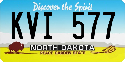 ND license plate KVI577
