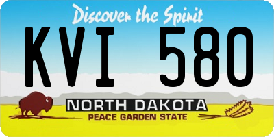 ND license plate KVI580