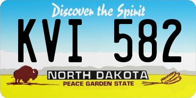 ND license plate KVI582
