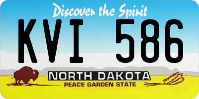 ND license plate KVI586