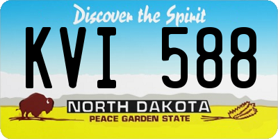 ND license plate KVI588