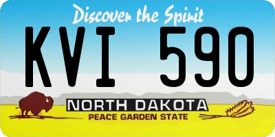 ND license plate KVI590