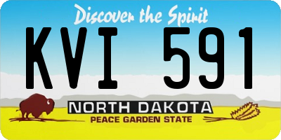 ND license plate KVI591