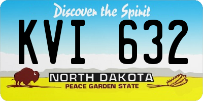ND license plate KVI632