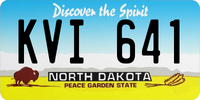 ND license plate KVI641