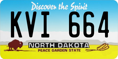 ND license plate KVI664
