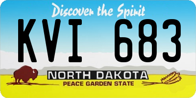ND license plate KVI683
