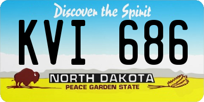 ND license plate KVI686