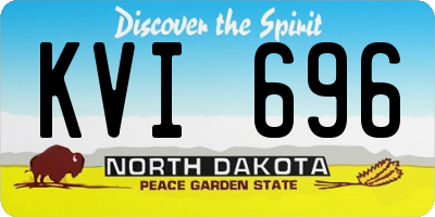 ND license plate KVI696