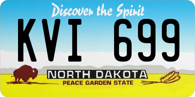 ND license plate KVI699