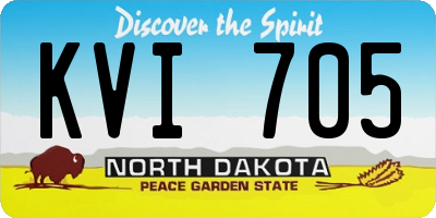 ND license plate KVI705