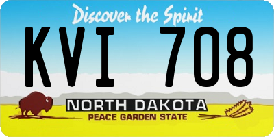 ND license plate KVI708