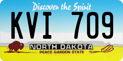 ND license plate KVI709