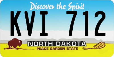 ND license plate KVI712