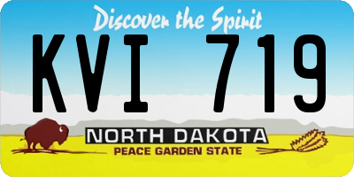 ND license plate KVI719