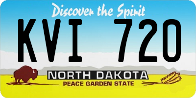 ND license plate KVI720