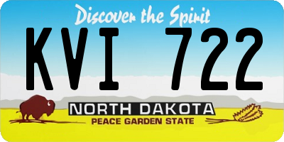 ND license plate KVI722