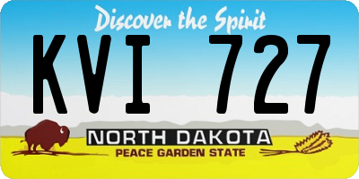 ND license plate KVI727