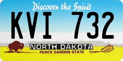 ND license plate KVI732