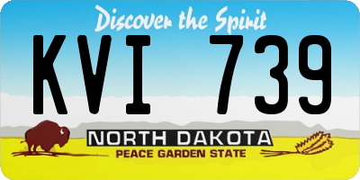 ND license plate KVI739