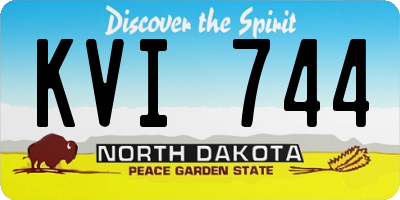ND license plate KVI744