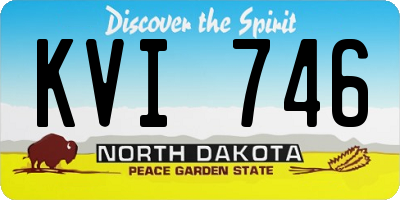 ND license plate KVI746