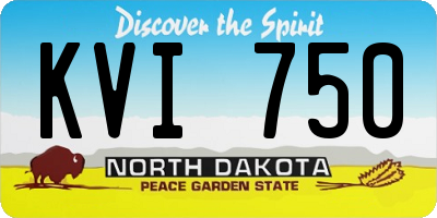 ND license plate KVI750
