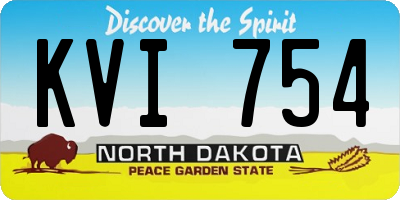 ND license plate KVI754