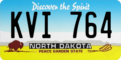 ND license plate KVI764